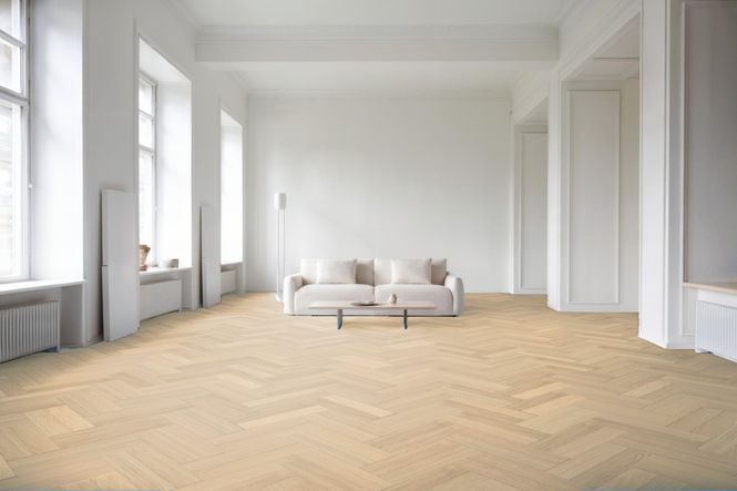 Hovedbilde Herdet Tregulv Fiskeben Parky Swing - Silk Oak Premium