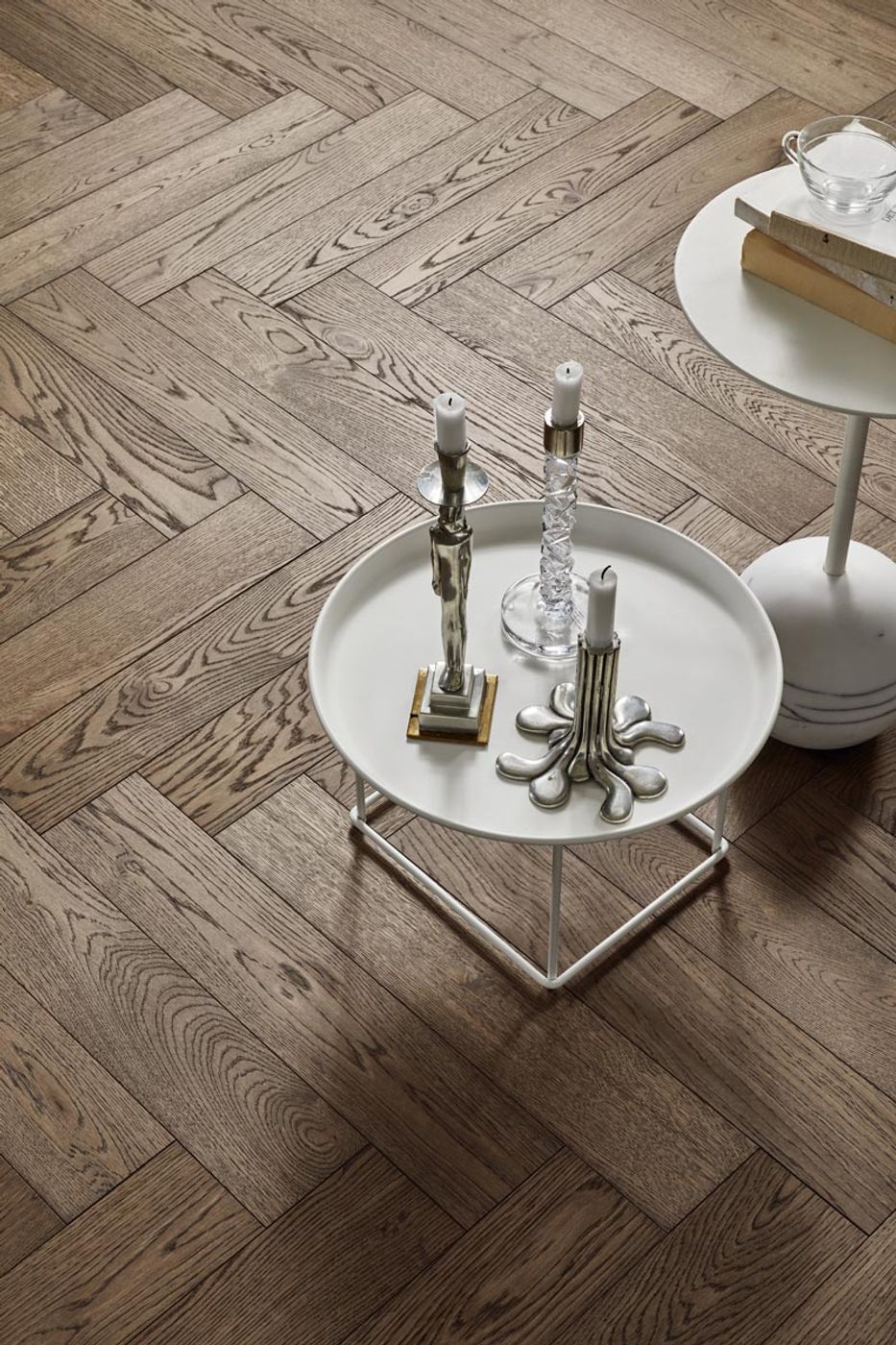 Fiskebensparkett Tarkett Segno Eik Old Grey